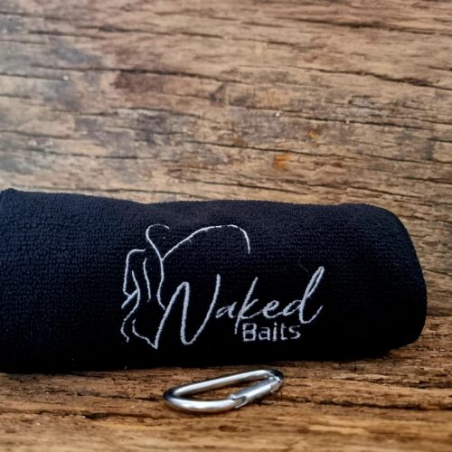 Micro fiber hand towel with carabiner